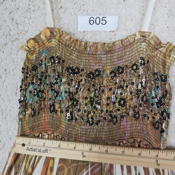 Lapis* Women's Smock Top Spaghetti String Sequence Maxi Dress~ One Size Fits ALL - Picture 11 of 13